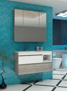 Комплект мебели Smile Фортуна 90 белый/орегон