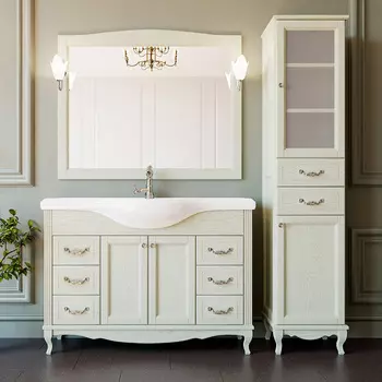 Комплект мебели ValenHouse Эллина 120 слоновая кость, фурнитура хром