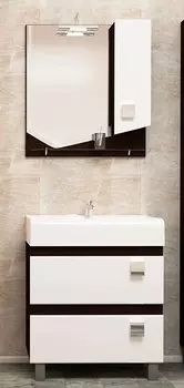 Комплект мебели Velvex Lambo 70, белый/венге