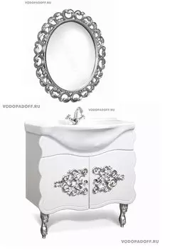 Комплект мебели Vicenza Верди 85, белый/серебро