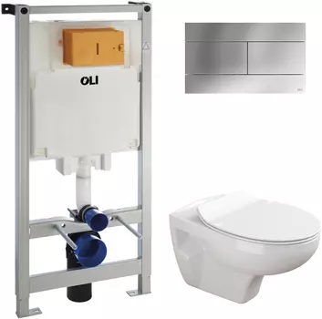 Комплект Sanitana Munique S555661 подвесной унитаз + инсталляция + кнопка