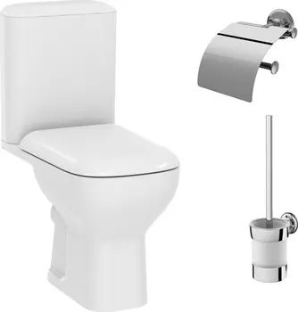 Комплект Унитаз-компакт Am.Pm Like C808607SC с микролифтом + Ершик Am.Pm Like A8033400 + Держатель туалетной бумаги Am.Pm Like A80341500