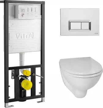 Комплект VitrA Arkitekt 9005B003-7211 кнопка хром