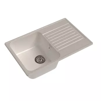 Мойка кухонная Raiber Актерман RQ144 прямоугольная с крылом, белый