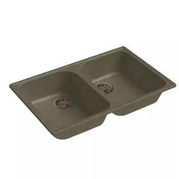 Мойка кухонная Raiber Альпы RQ610 с двумя чашами, топаз