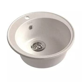 Мойка кухонная Raiber Вацман RQ13 круглая, белый