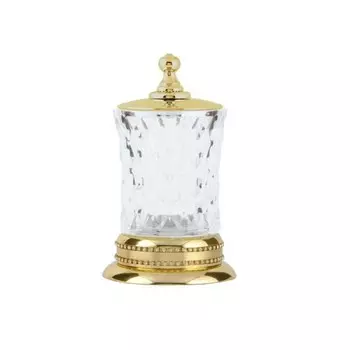 Настольный стакан для ватных дисков Boheme Imperiale 10415 золото