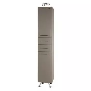 Пенал для ванной 30 см с корзиной для белья 1.3, дуб