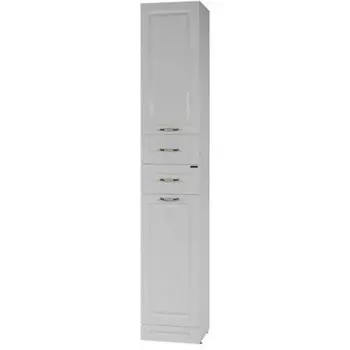 Пенал для ванной 35 см с бельевой корзиной 1.4, белый