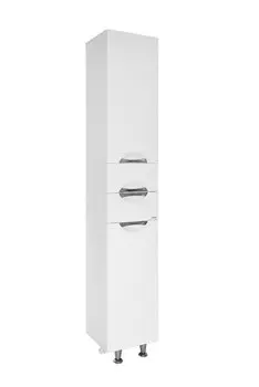 Пенал для ванной комнаты с бельевой корзиной 1.16, белый