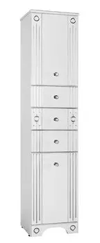 Пенал Vod-ok Кармен 40, белый/серебро