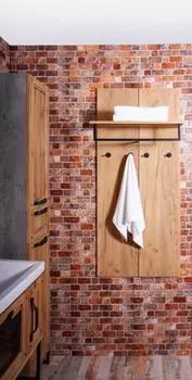 Полка Бриклаер Лофт 60 с крючками и полотенцедержателем