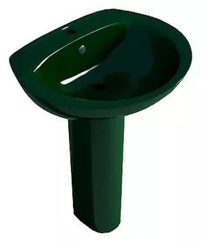 Раковина Arcus 6002 dark green с пьедесталом