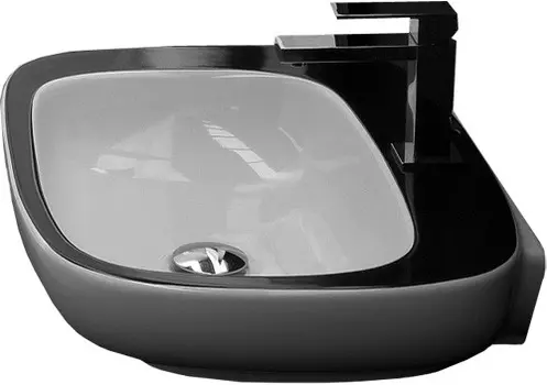 Раковина Hidra Ceramica Dial белая с черным, 60 см