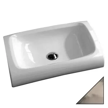 Раковина Hidra Ceramica Hi-line HI15 белая с серебром