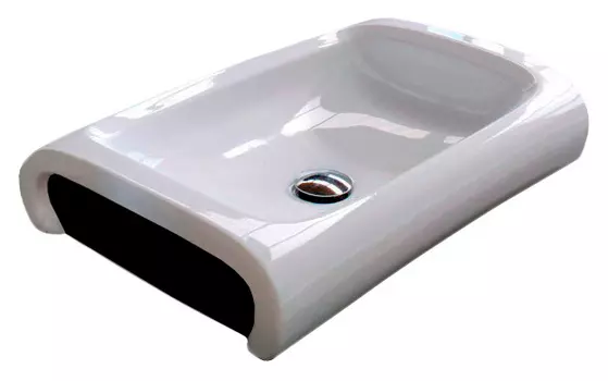 Раковина Hidra Ceramica Hi-line HI15 белая с черным