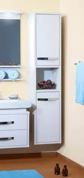 Шкаф-пенал Бриклаер Куба 38 подвесной светлая лиственница