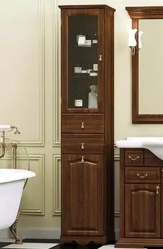 Шкаф-пенал Opadiris Риспекто 40 L нагал, с бельевой корзиной