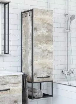 Шкаф-пенал Sanflor Бруклин R бетон пайн, экзотик