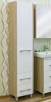 Шкаф-пенал Sanflor Ларго вяз швейцарский, белый R, L