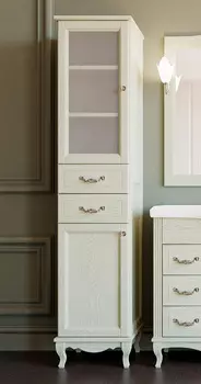 Шкаф-пенал ValenHouse Эллина 40 L слоновая кость, фурнитура хром