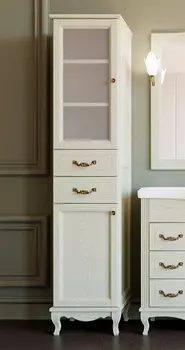 Шкаф-пенал ValenHouse Эллина 40 L слоновая кость, фурнитура бронза