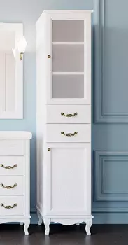 Шкаф-пенал ValenHouse Эллина 40 R белый, фурнитура бронза