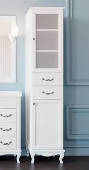 Шкаф-пенал ValenHouse Эллина 40 R белый, фурнитура хром