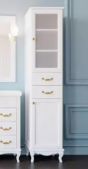 Шкаф-пенал ValenHouse Эллина 40 R белый, фурнитура золото