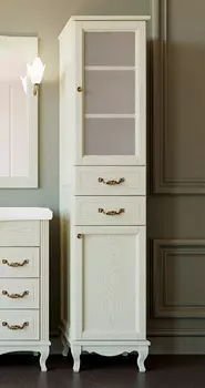 Шкаф-пенал ValenHouse Эллина 40 R слоновая кость, фурнитура бронза