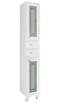 Шкаф-пенал Vod-Ok Адам 30 (фасад стекло), белый