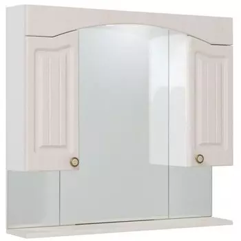 Шкаф-зеркало 90 13.24, белый/дуб