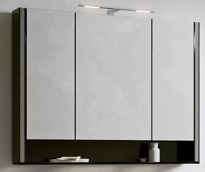 Шкаф-зеркало Alavann Лайра 100 черный фантом