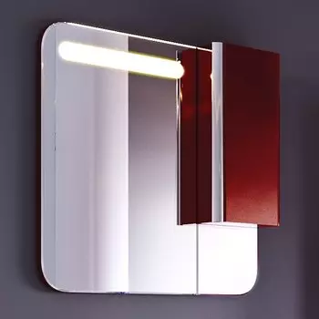 Шкаф-зеркало Alavann Ларго 80 темный кармин