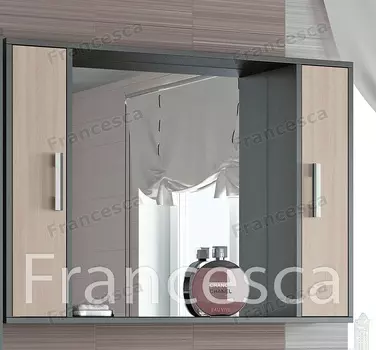 Шкаф-зеркало Francesca Eco 105 дуб-венге