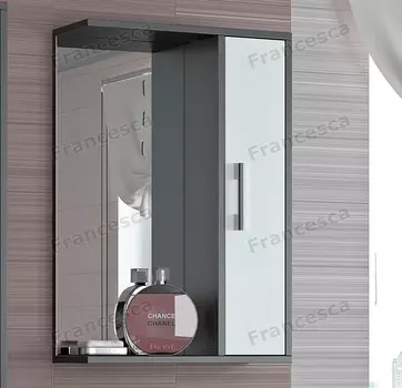 Шкаф-зеркало Francesca Eco 50 белый-венге