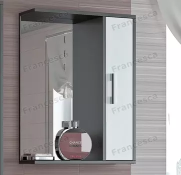 Шкаф-зеркало Francesca Eco 55 белый-венге