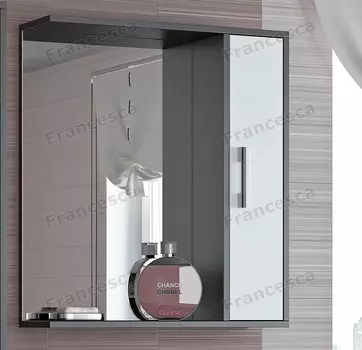 Шкаф-зеркало Francesca Eco 65 белый-венге