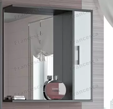 Шкаф-зеркало Francesca Eco 70 белый-венге