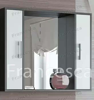 Шкаф-зеркало Francesca Eco 90 белый-венге