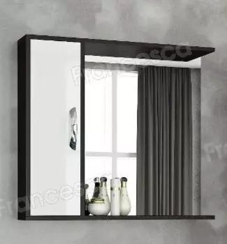 Шкаф-зеркало Francesca Eco Max 80 белый-венге