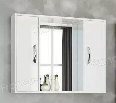 Шкаф-зеркало Francesca Eco Max 90 белый