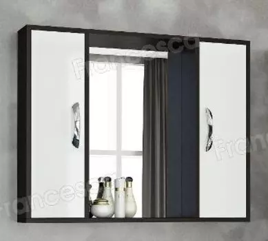 Шкаф-зеркало Francesca Eco Max 90 белый-венге