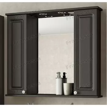 Шкаф-зеркало Francesca Империя 90 2 шкафчика венге