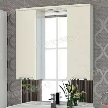 Шкаф-зеркало Francesca Виктория 90 бежевый