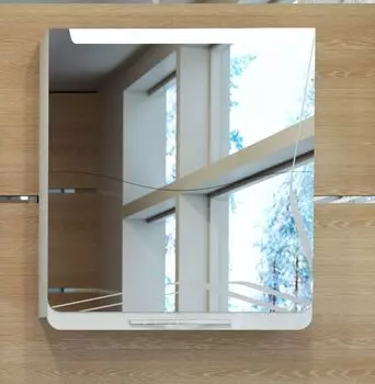 Шкаф-зеркало Velvex Iva 65, белый