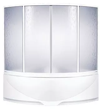 Шторка на ванну Bas Империал, Ирис 4 ств., пластик