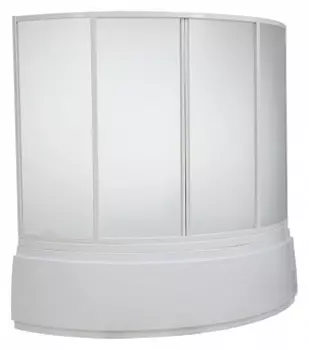 Шторка на ванну Bas Лагуна 4 ств., пластик