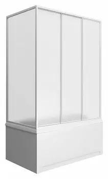 Шторка на ванну Bas Лима 3 ств., пластик