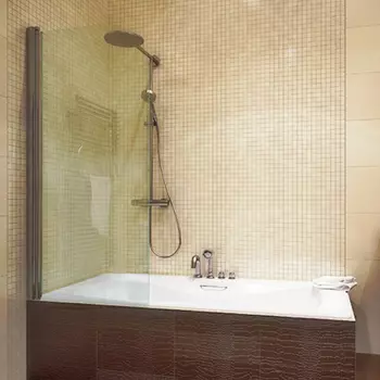 Шторка на ванну GuteWetter Lux Pearl GV-601 левая 50 см стекло бесцветное, профиль хром